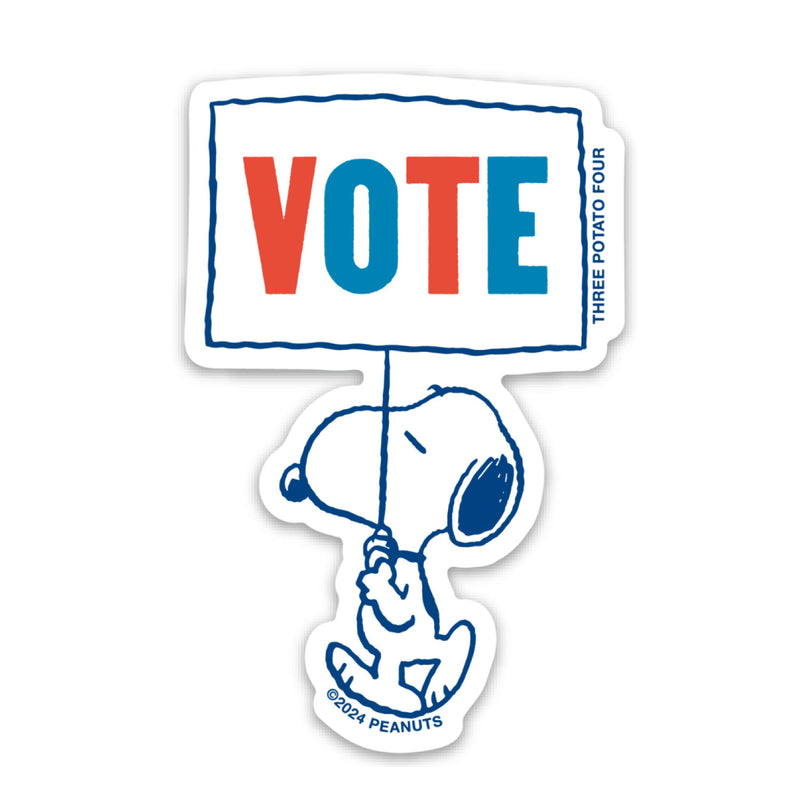 3P4 x Peanuts® - Snoopy Vote Sign Sticker