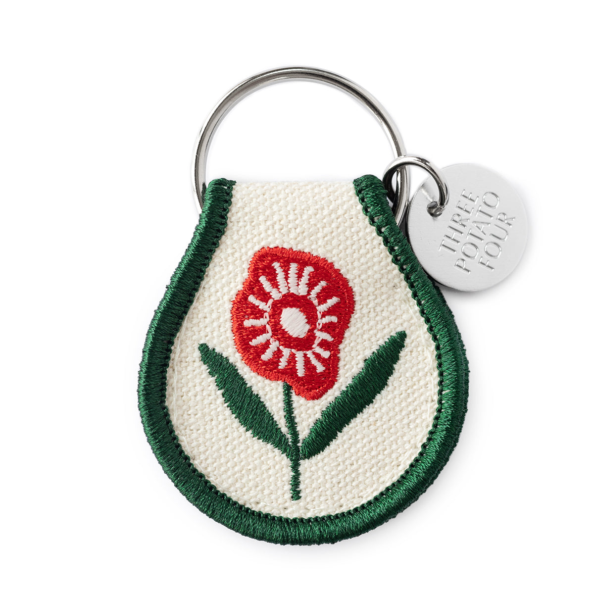 Patch Keychain - Poppy Flower – THREE POTATO FOUR