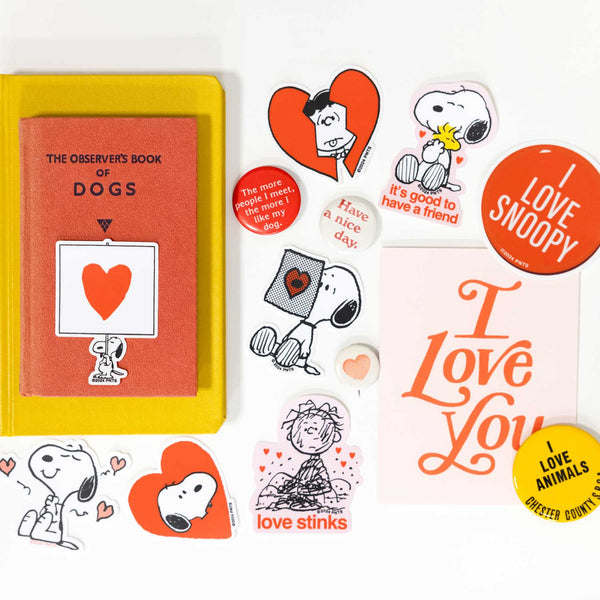 3P4 x Peanuts® Valentine Sticker - I Love Snoopy