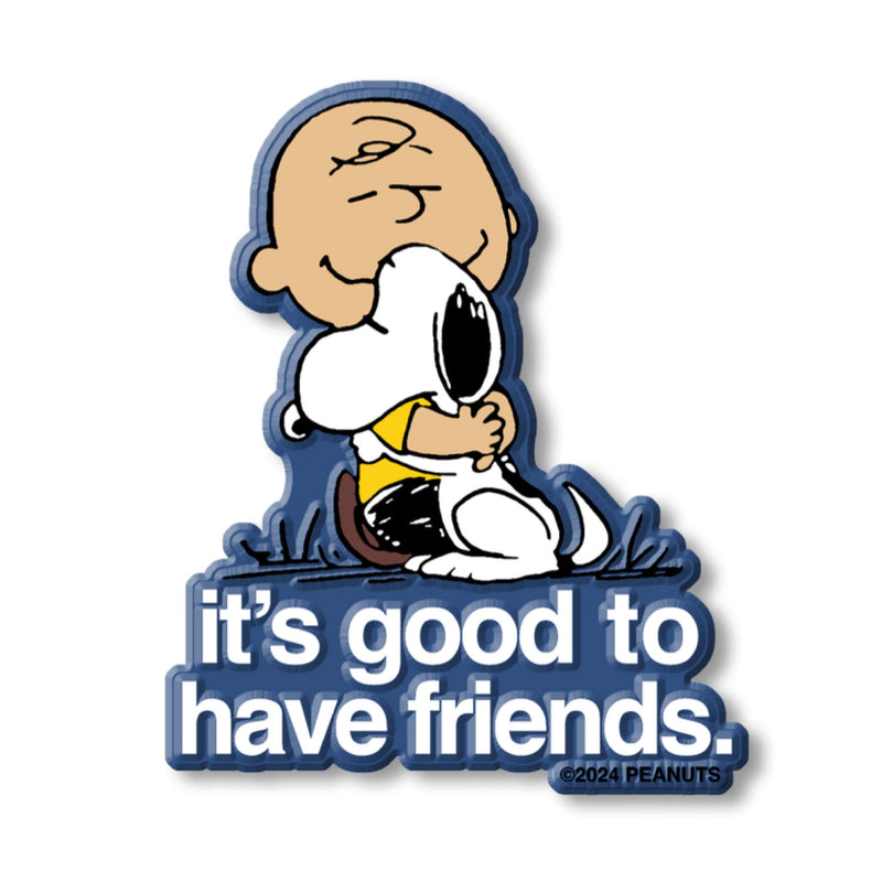 3P4 X Peanuts® Valentine - Good Friends Classic Refrigerator Magnet (Blue)
