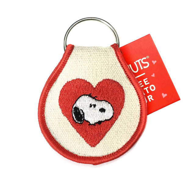 3P4 x Peanuts® Valentine- Snoopy Heart Patch Keychain