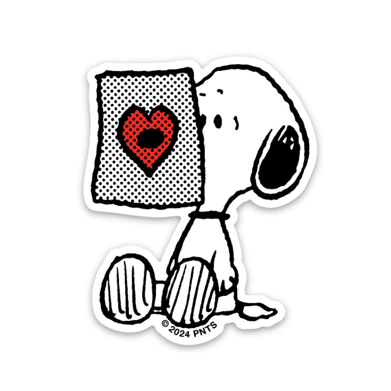 3P4 x Peanuts® Valentine Sticker- Snoopy Love Letter – THREE