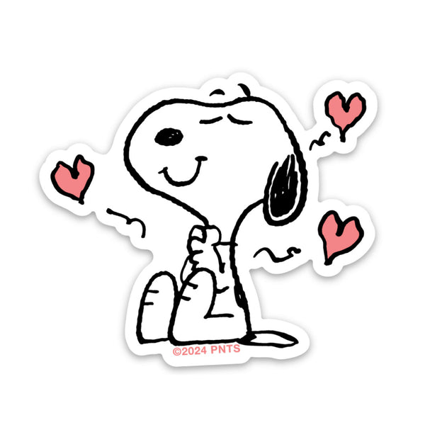 3P4 x Peanuts® Valentine Sticker- Snoopy Enamored – THREE