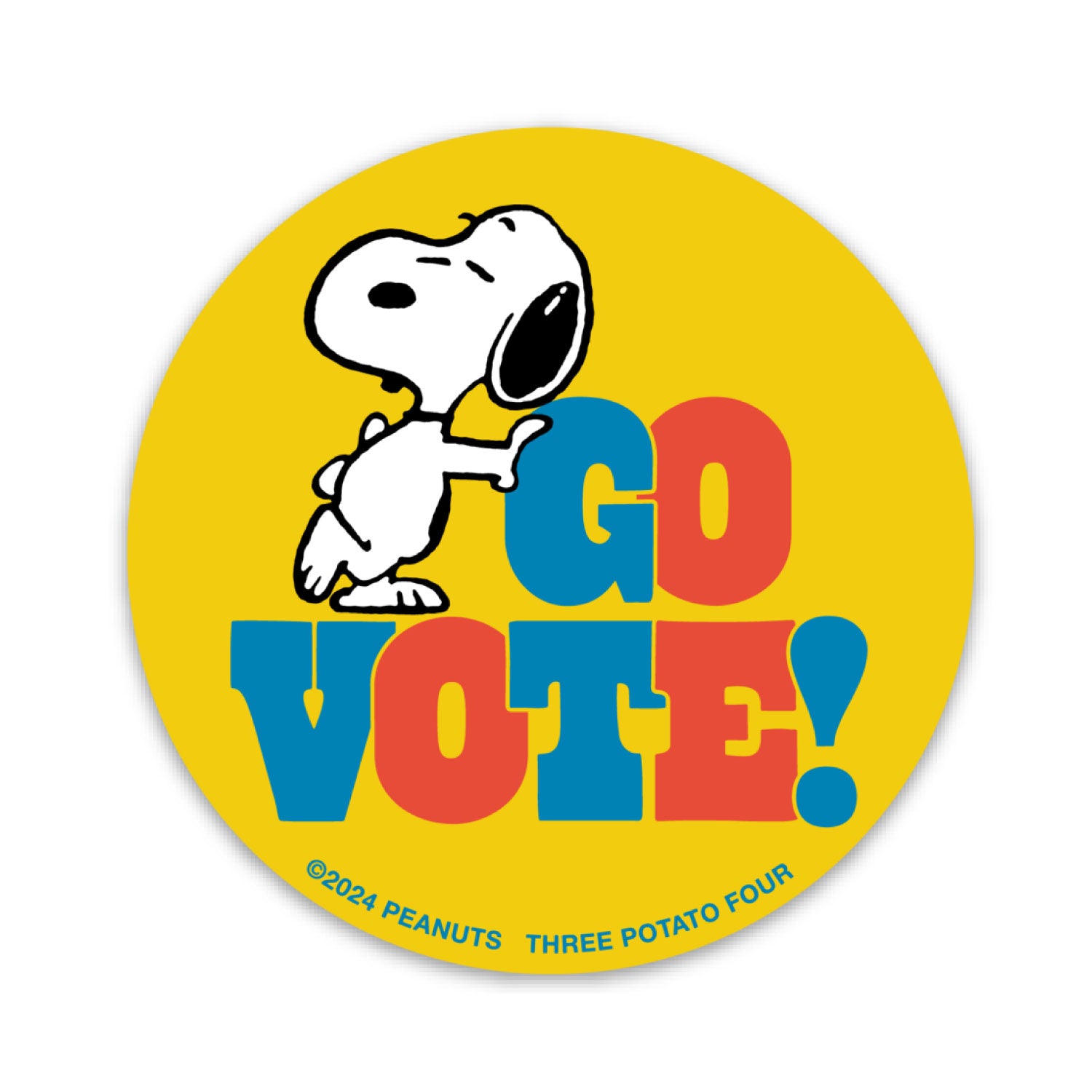 3P4 x Peanuts® - Snoopy Go Vote Sticker – THREE POTATO FOUR