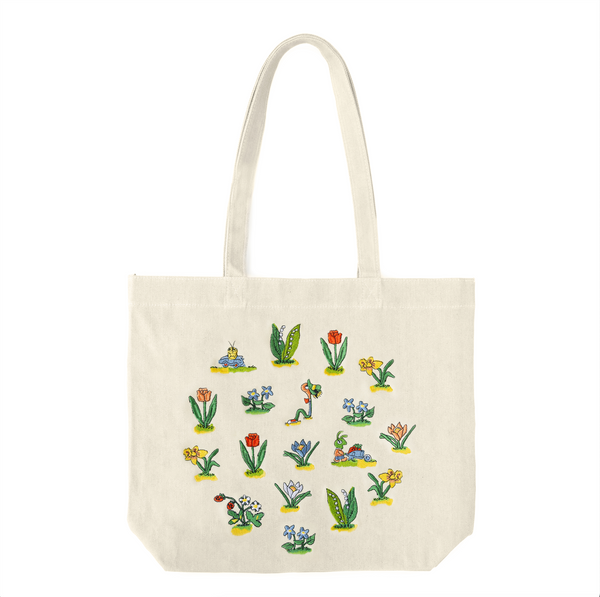 3P4 x Richard Scarry® - Lowly Worm Floral Embroidered Tote