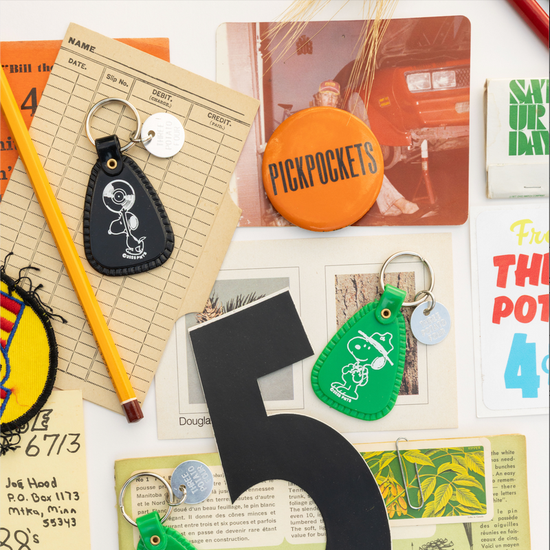 3P4 x Peanuts® - Snoopy Record Saddle Keychain