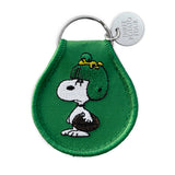 3P4 x Peanuts® - Snoopy & Woodstock Football Patch Keychain (Green)