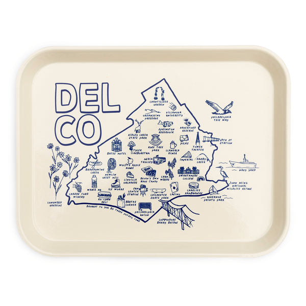 Large Tray - Delco Map