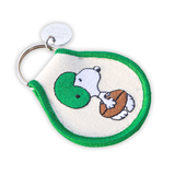 3P4 x Peanuts® - Snoopy Football Patch Keychain (Ivory)