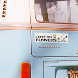3P4 x Peanuts® - Snoopy Stop For Flowers Bumper Magnet