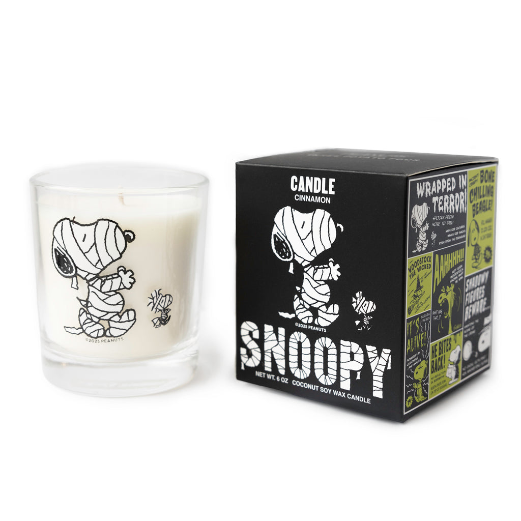 Three Potato Four Peanuts Snoopy Mummy Candle