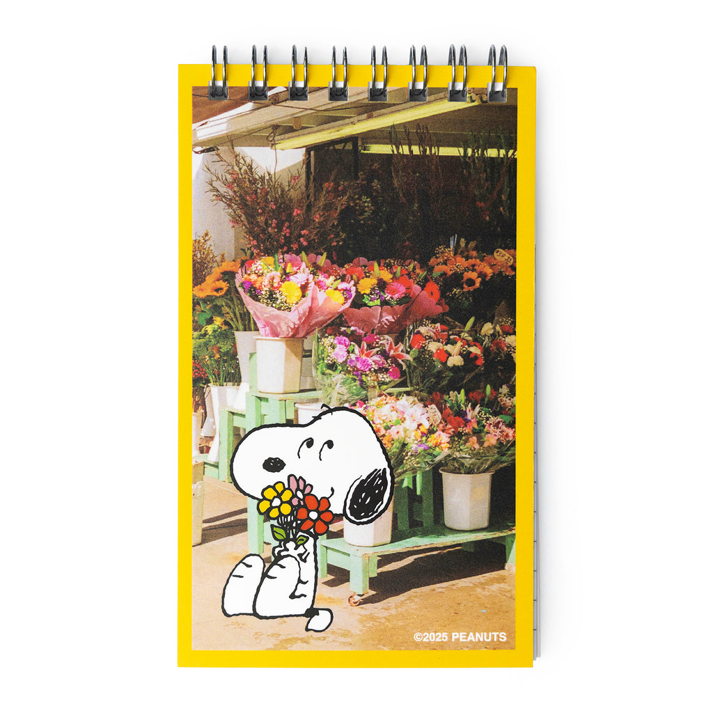 3P4 x Peanuts® - Snoopy Flower Bouquet Mini Notebook – THREE