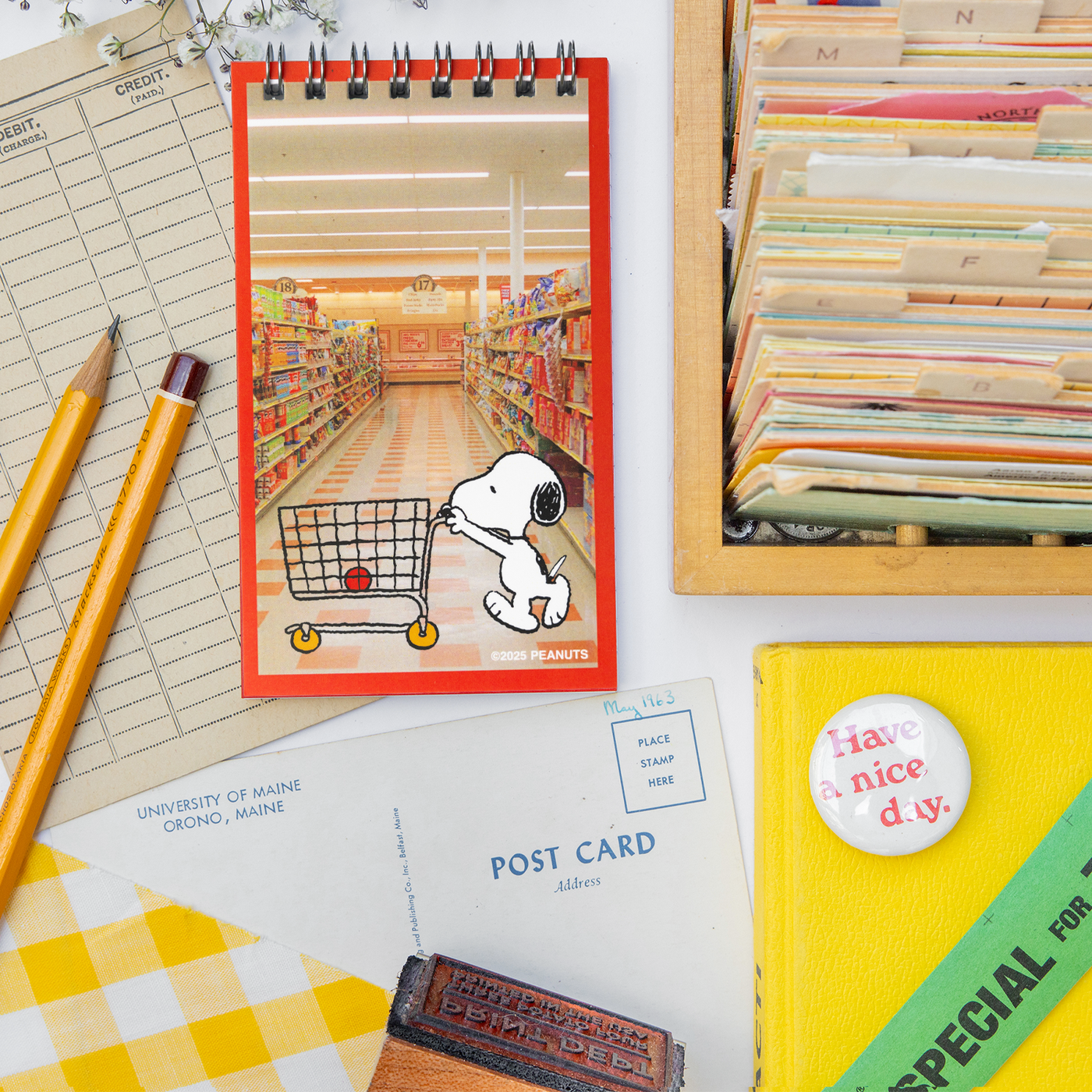3P4 x Peanuts® - Snoopy Grocery Mini Notebook – THREE POTATO FOUR