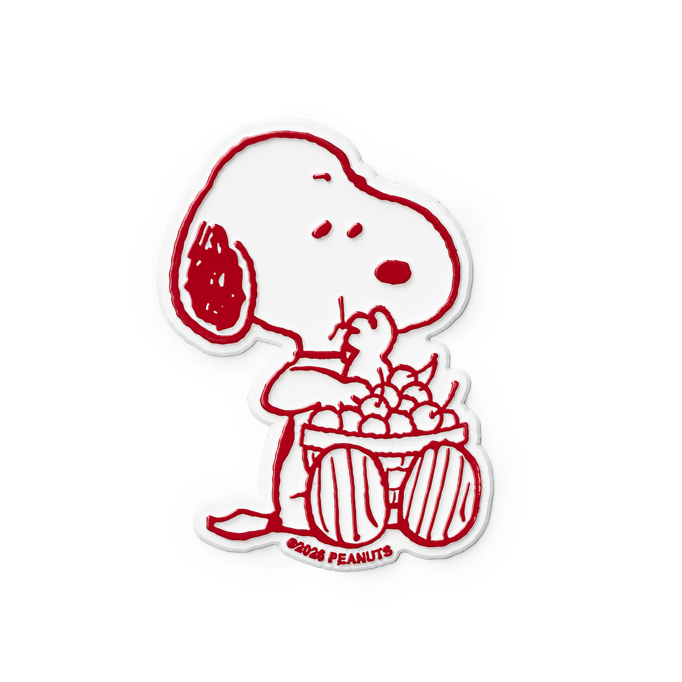 SNOOPY ピーナッツ PEANUTS マリモクラフト ポリフレーム レア 3P4 x Peanuts® - Snoopy Cherry Basket Classic Refrigerator Magnet