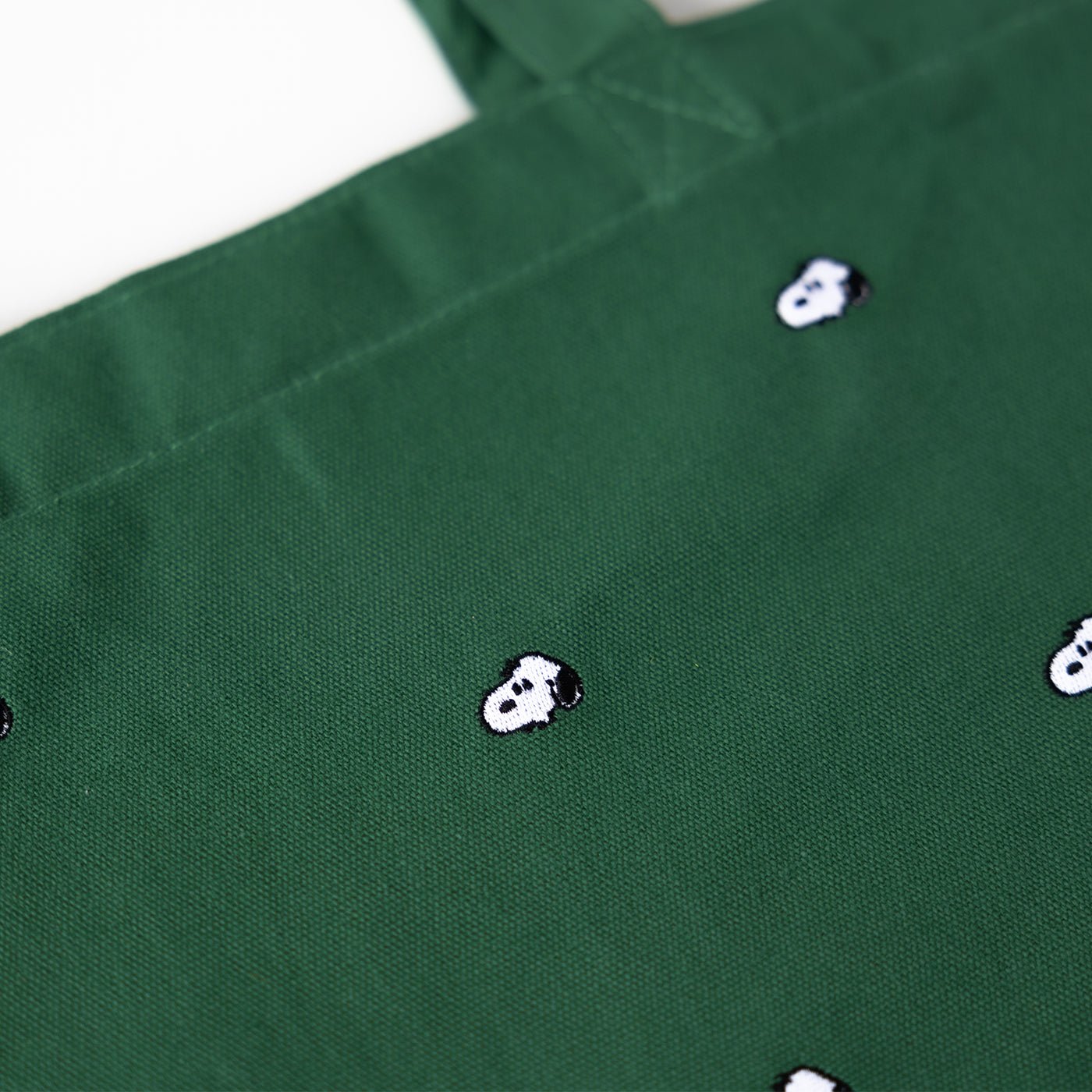 3P4 x Peanuts® - Snoopy Embroidered Tote Bag (Forest) – THREE