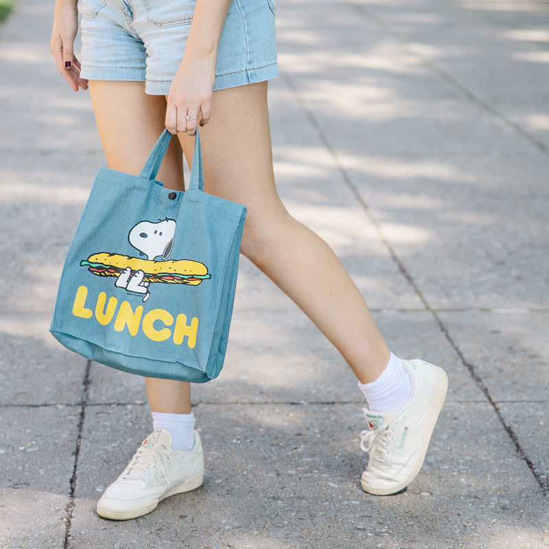 3P4 x Peanuts® - Snoopy Lunch Vintage-Style Market Tote – THREE POTATO FOUR