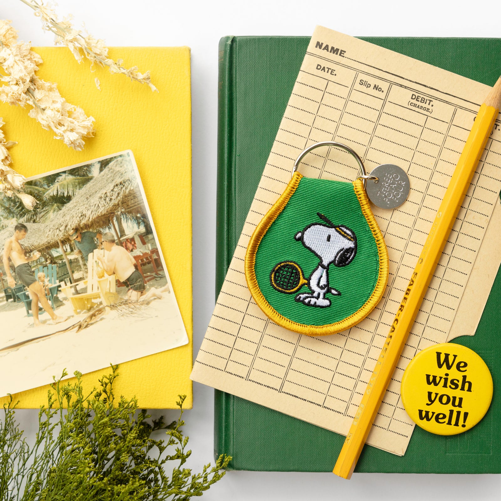 3P4 x Peanuts® - Snoopy Tennis Patch Keychain – THREE POTATO FOUR