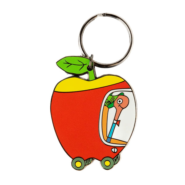 3P4 x Richard Scarry® - Apple Car Enamel Keychain