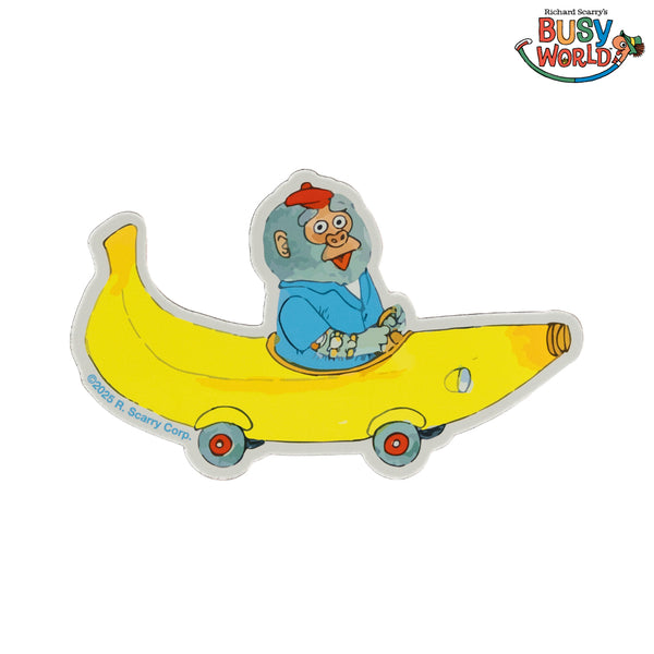 3P4 x Richard Scarry® - Banana Car Magnet