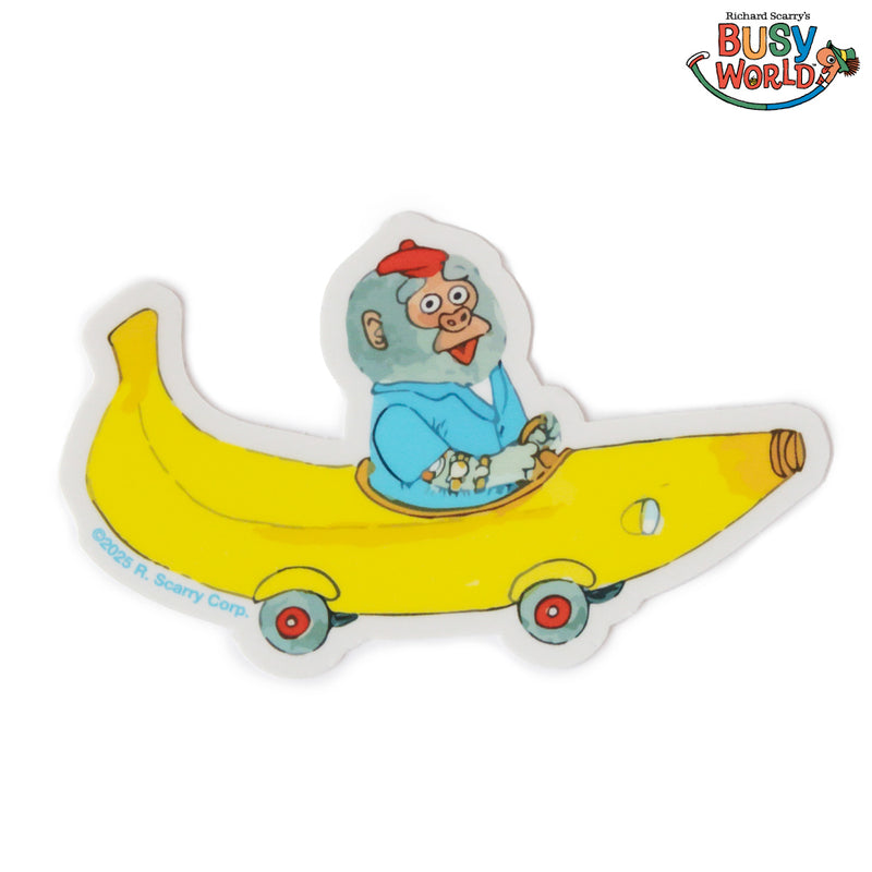 3P4 x Richard Scarry® - Banana Car Sticker