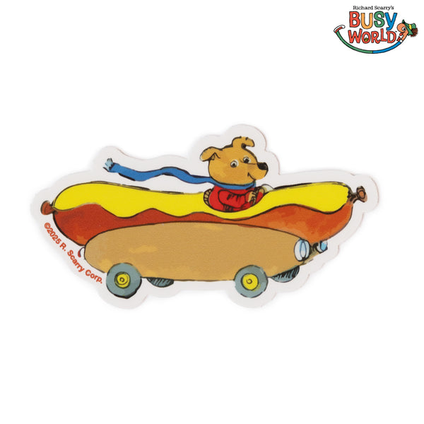 3P4 x Richard Scarry® - Hot Dog Car Magnet