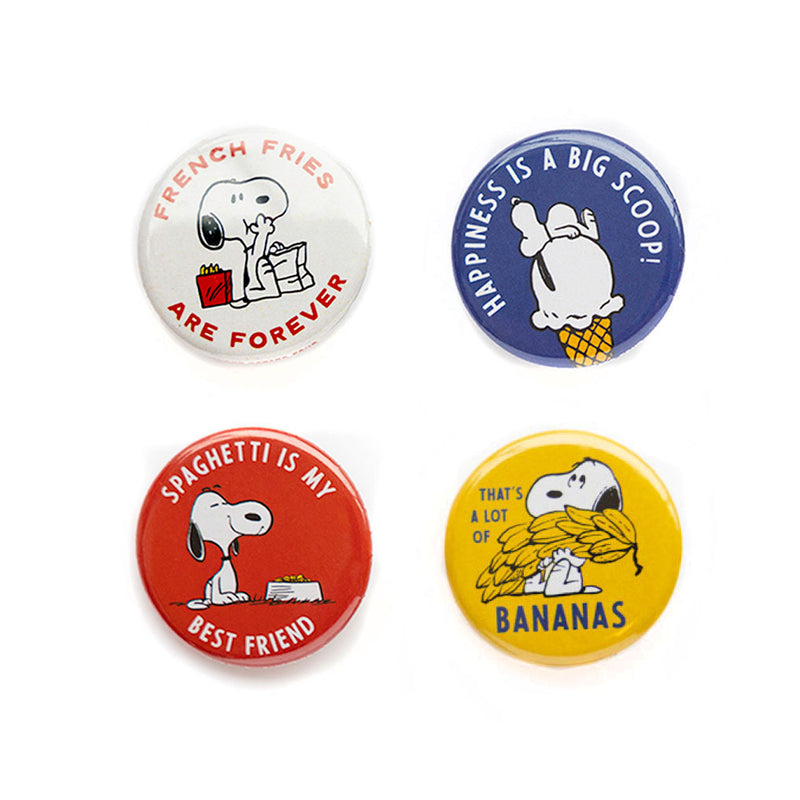 3P4 x Peanuts® - Snoopy Food Button Set 1