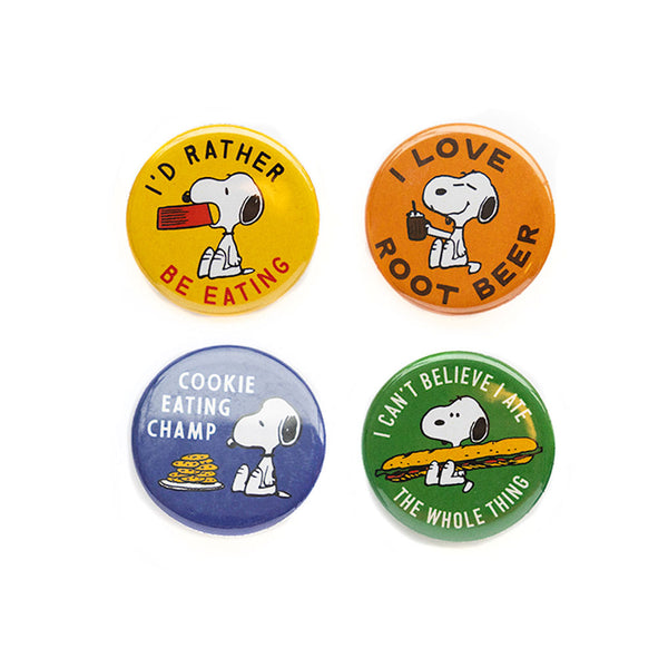 3P4 x Peanuts® - Snoopy Food Button Set 2