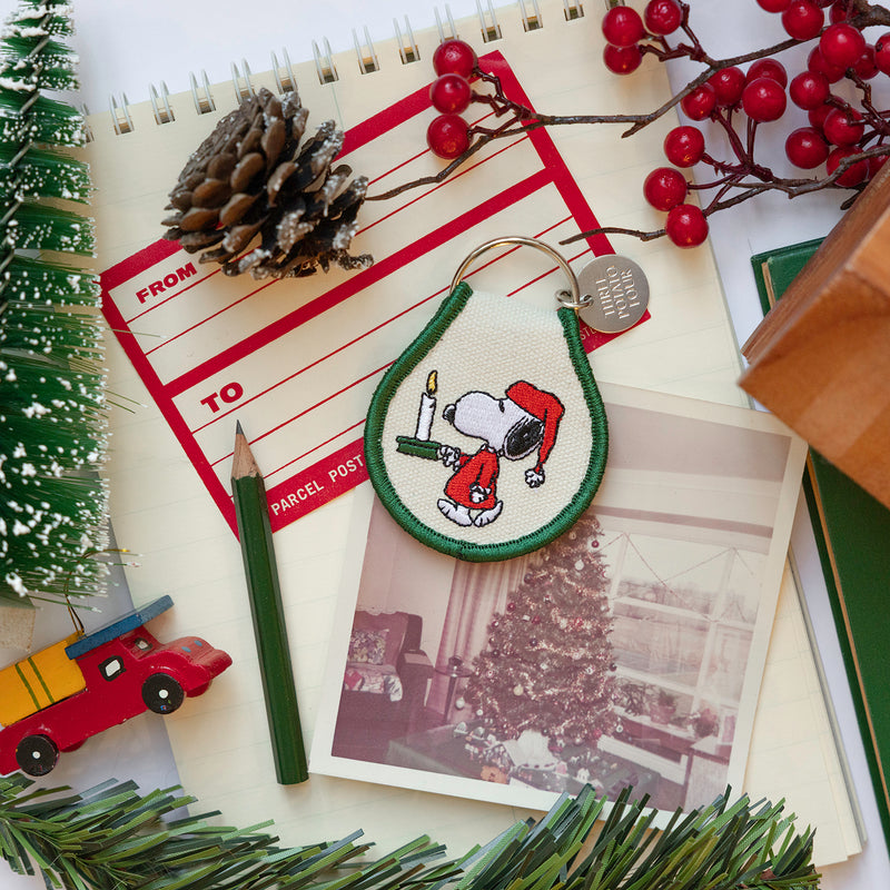 3P4 x Peanuts® Christmas - Cozy Night Snoopy Patch Keychain