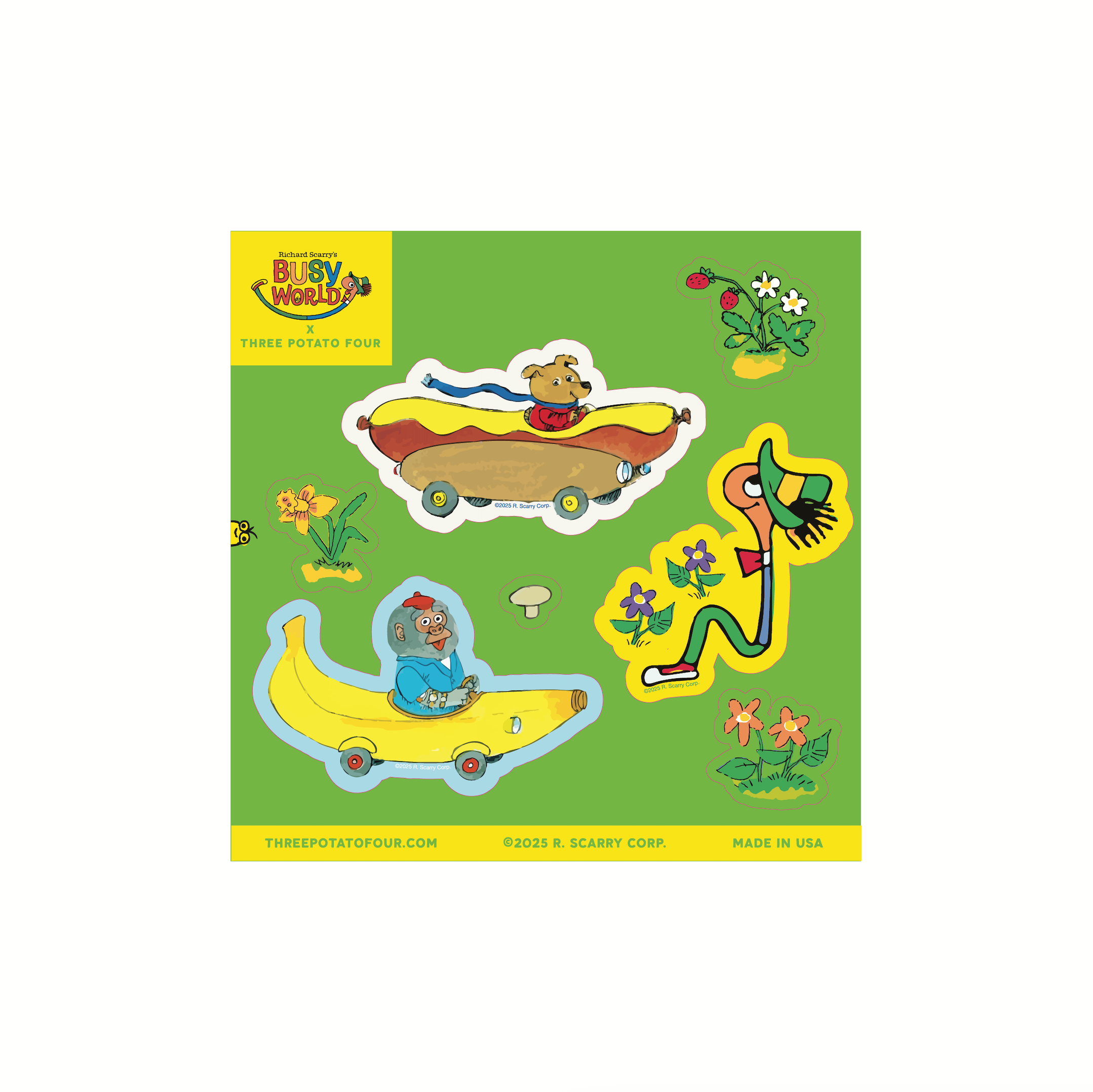 3P4 x Richard Scarry® - Sticker Sheet #2 – THREE POTATO FOUR