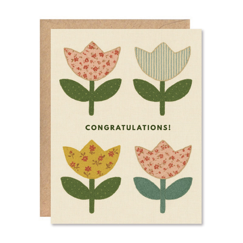 Greeting Card - "Congratulations" Tulips
