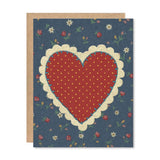 Greeting Card - Heart Doily