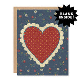Greeting Card - Heart Doily