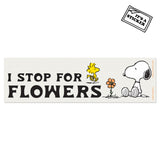 3P4 x Peanuts® - Snoopy Stop For Flowers Bumper Sticker