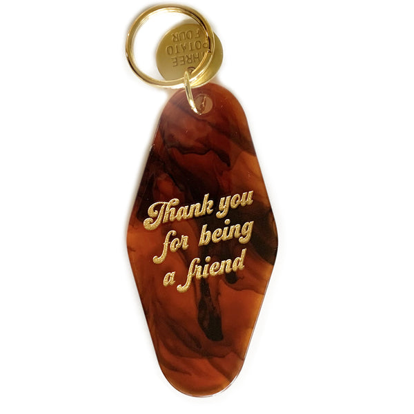 KEY TAG - THANK YOU FOR BEING A FRIEND (TORTOISE)