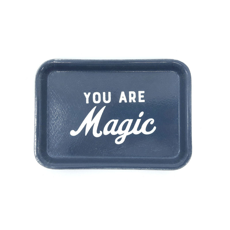 YOU ARE MAGIC SMALL DARK BLUE VINTAGE-STYLE TRINKET TRAY