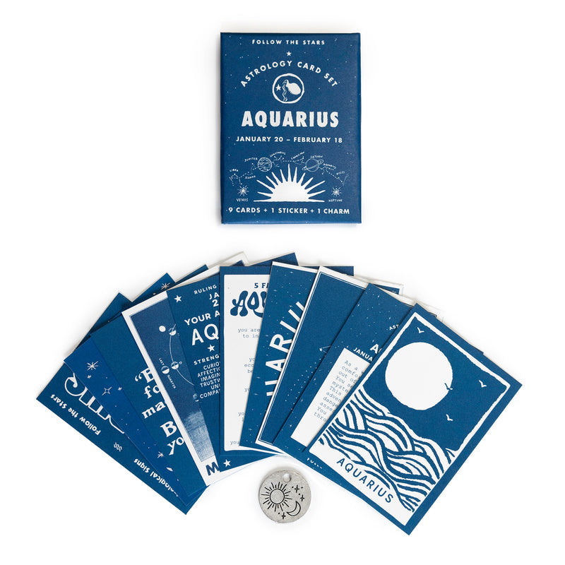 ASTROLOGY CARD SET - AQUARIUS (JAN 20 - FEB 18)