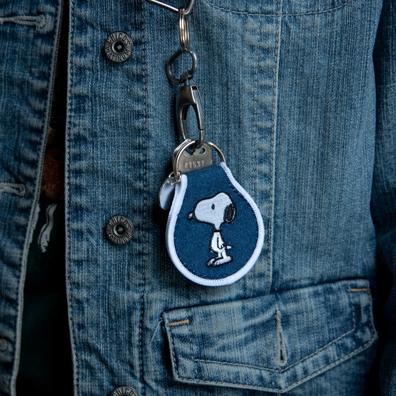 Three Potato Four x Peanuts® - Snoopy Classic Patch Keychain