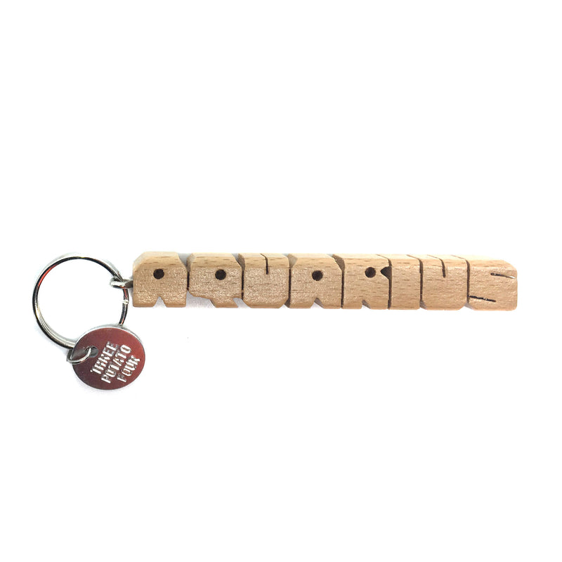 Wooden Keychain - Aquarius
