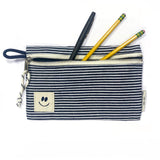 Zip Pouch - Hickory Stripe (Happy Face)