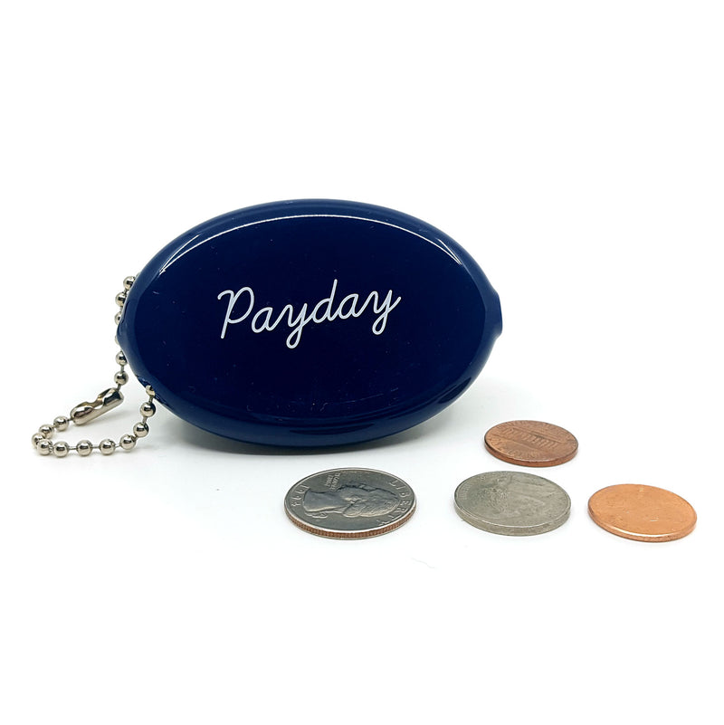 DARK BLUE PAYDAY VINTAGE-STYLE COIN PURSE WITH WHITE LETTERING
