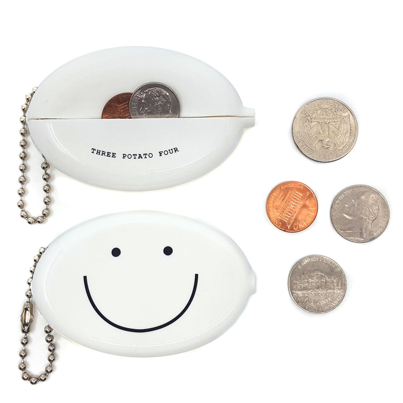 Anya Hindmarch Smiley Coin Purse Keychain in Yellow | Lyst